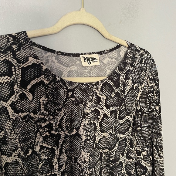 Show me your Mumu snake print long sleeved dress M - Picture 5 of 9
